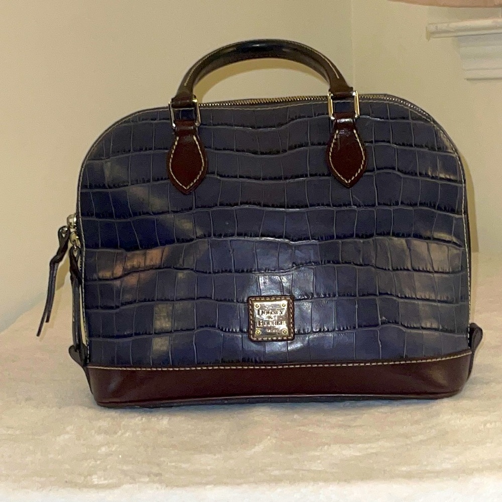 Dooney and Bourke, dark gray and brown purse